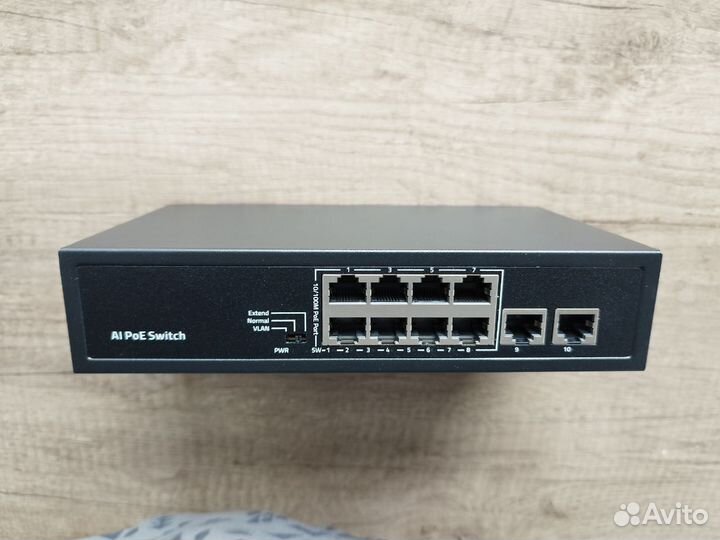 PoE коммутатор для видеонаблюдения 8 портов