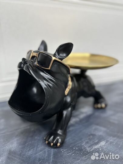 Статуэтка бульдог ключница конфетница