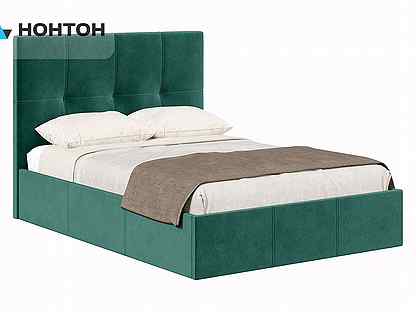 Кровать Марсель велюр зеленый