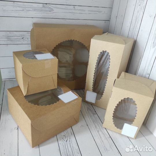 Крафт коробки для маффинов