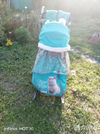 Детские санки коляска ника