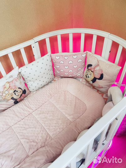 Детская кроватка с маятником 7в1