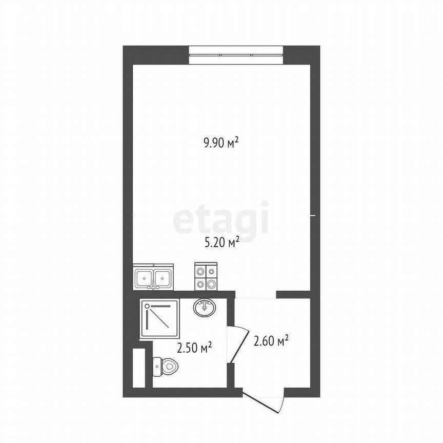 Квартира-студия, 20,2 м², 10/17 эт.