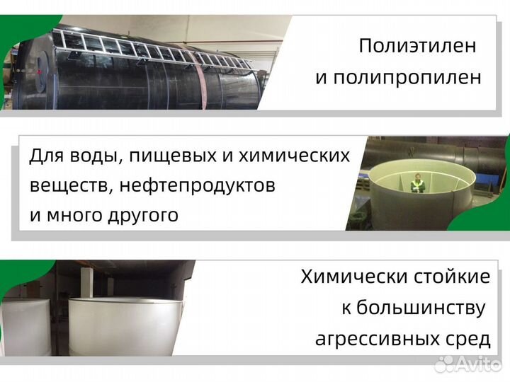 Вертикальная емкость от 5 м3. Пластик