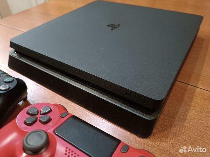 Sony playstation 4 slim 2 джойстика 2 игры