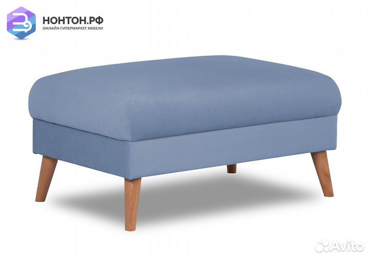 Банкетка Верден серо-голубая