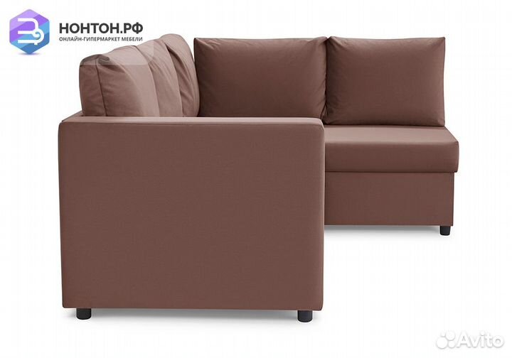 Диван угловой дельфин Мансберг лайт шоколадный