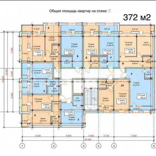 Квартира-студия, 24 м², 6/12 эт.