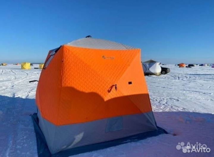 Мобильная баня палатка куб зимняя mircamping-2017