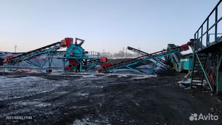 Комплекс, грохот, питатель, дробилка