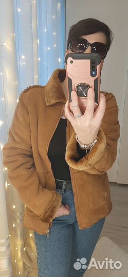 Дубленка искусственная женская винтаж