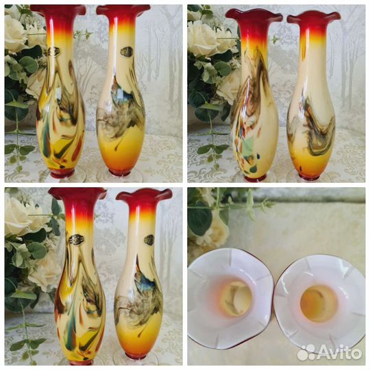 Ваза фарфор/ ваза двойное стекло Германия