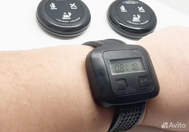 Комплект: часы официанта, кнопка вызова официанта