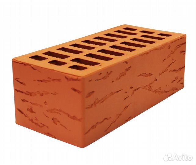 Кирпич лицевой красный рустик