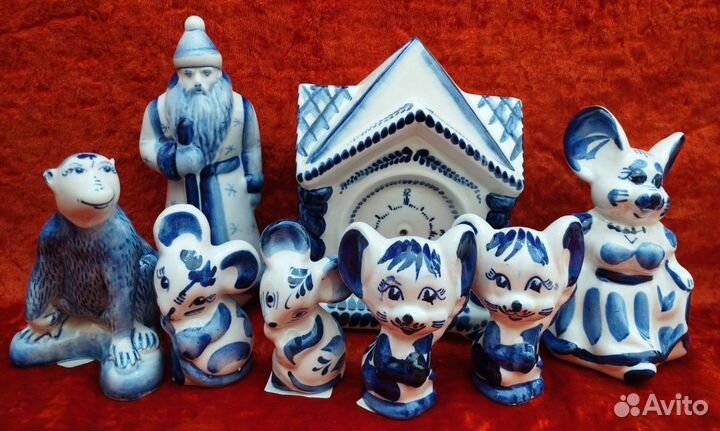 Фарфоровые статуэтки гжель. Фигурки фарфор