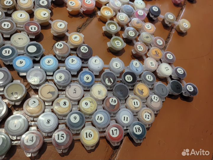 Краски(из наборов для рисования по номерам)