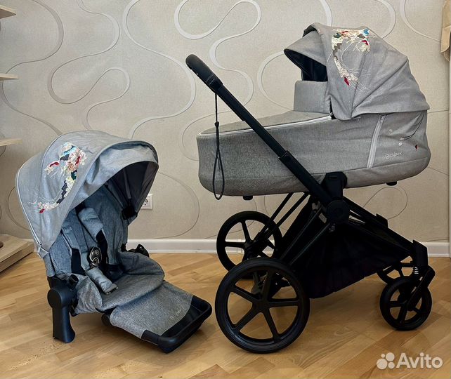 Коляска 2 в 1 Cybex Priam Crystallized Koi