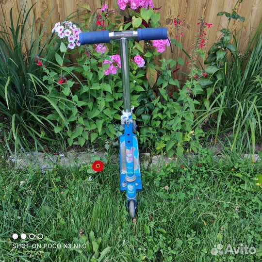 Самокат детский, трехколесный, светящиеся колеса