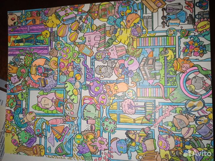 Раскраска для взрослых дудлы