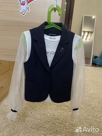 Блузки школьные 122 128