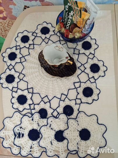 Салфетки крючком, ручная работа