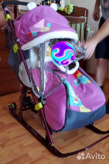 Детские санки коляска ника