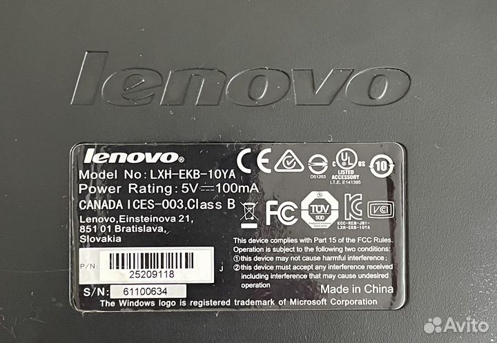 Клавиатура lenovo