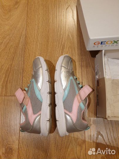 Кроссовки geox кожаные Silver and Pink