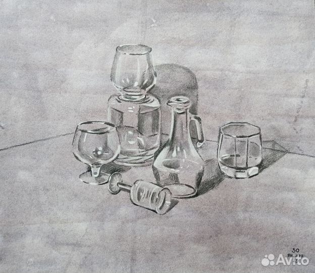 Картина углем, графика