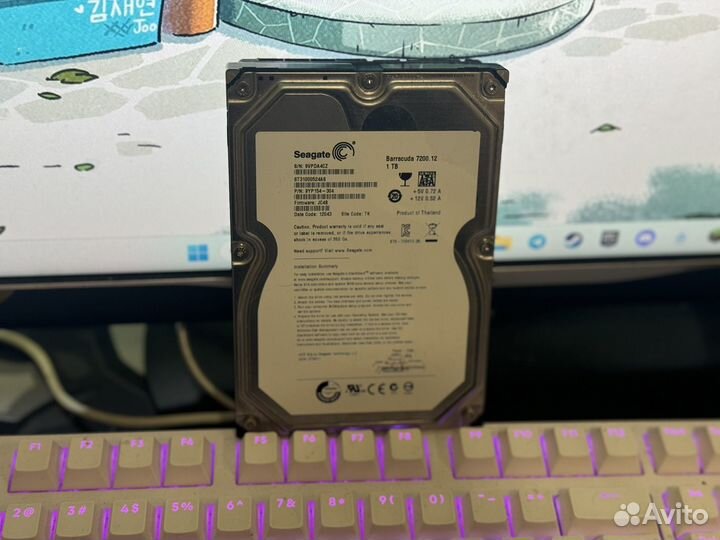 Жёсткий диск на 1000 гигабайт в хорошем состоянии