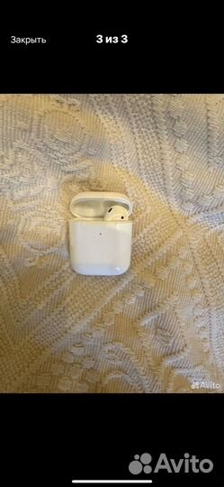 Оригинальные наушники airpods 2 правый