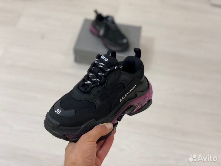 Кроссовки Balenciaga Triple-S Black Neon Pink