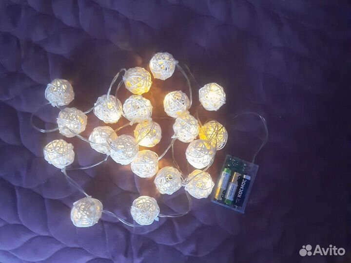 Безопасная гирлянда на батарейках