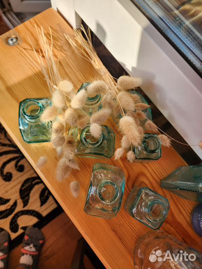 Старинные бутылки, чернильницы