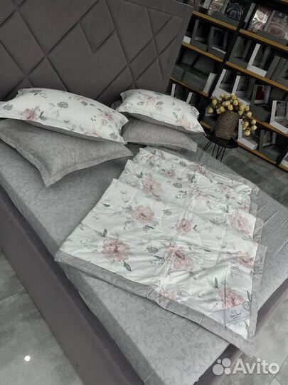 Постельное белье евро с одеялом