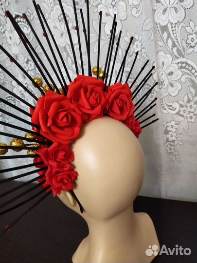 Ободок, корона с серьгами, комплект Соблазн