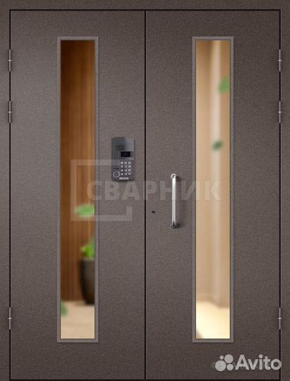 Двухстворчатая подъездная дверь пд-120