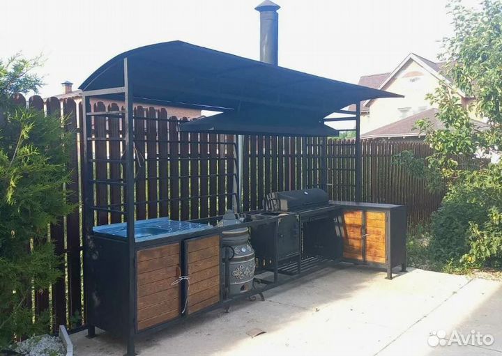 Кованые мангалы с крышей