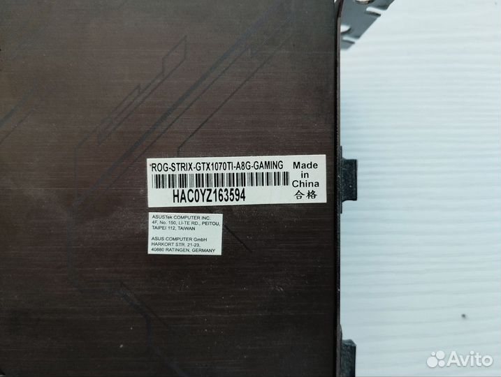 Видеокарта PCI-E Asus GeForce GTX 1070 Ti strix 81