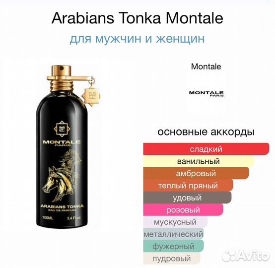 Духи Arabians Tonka Montale 100мл