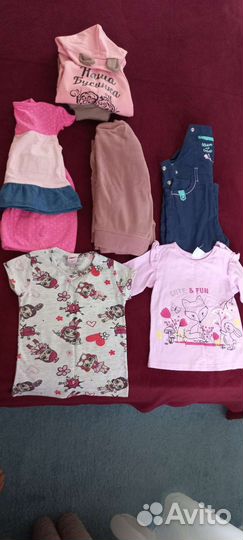 Вещи пакетом на девочку 86, 98