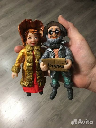 Ёлочные игрушки из ваты ручной работы