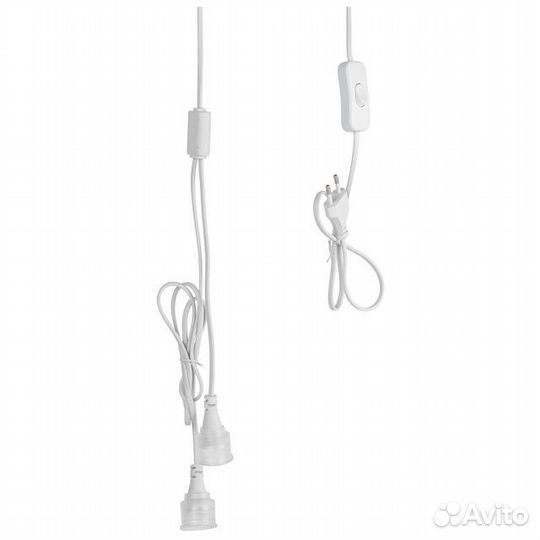 Патрон эра для ламп Т8 до 600мм 2хG13 фито 1,5 м с