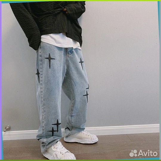 Штаны карго Y2K с крестами (Artikle товара: 28491)