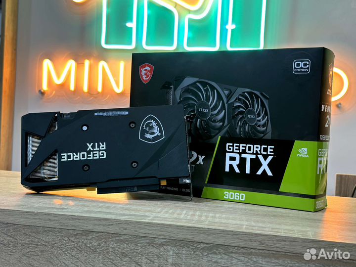 Видеокарта MSI ventus RTX 3060 OC 12gb с коробкой