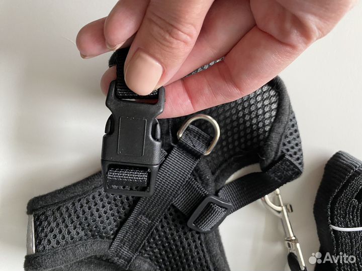 Шлейка поводком для собак и кошек размер S