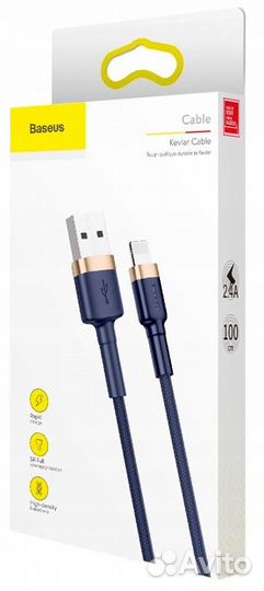 Usb Кабель-зарядка Lightning Baseus Cafule 1м