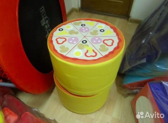 Пуфы Пицца для игр и дизайна