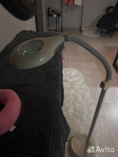 Лампа лупа напольная и на струбцине