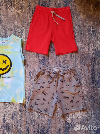 Шорты и майки, р. 122-128 (пакетом)